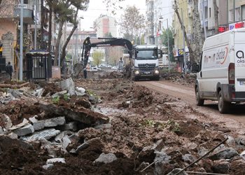 Ağaçlar yerinden söküldü