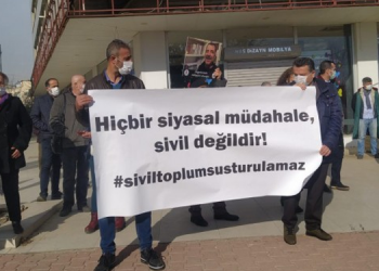 DKÖ’lere kayyım yasası protesto edildi
