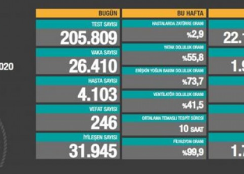 Kovid-19’dan 246 kişi daha hayatını kaybetti