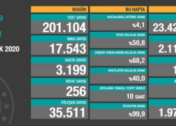 Kovid-19’dan 256 kişi daha hayatını kaybetti