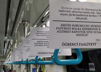 Marmaray’da aktarma indiriminin kaldırılmasına karşı eylem