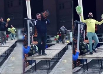 Pazarcılardan tezgahtan podyumda sebze-meyve defilesi…