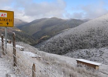 Zigana Dağı’nda kar başladı, seyirlik manzara oluştu