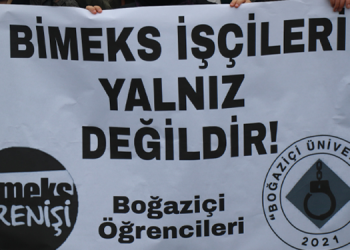 Öğrenciler emekçilerin eyleminde: Hırsızları istemiyoruz