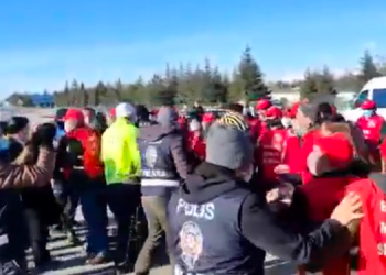 Ankara’ya doğru yola çıkan işçilere engel