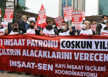 1 yıldır ücret alamayan işçiler isyanda