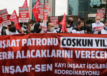 Hakları gasp edilen Kayı İnşaat işçileri direnişte