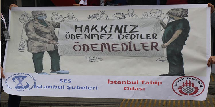 Sağlık emekçileri: 2 aylık ek ödemelerimiz yapılsın Sağlık emekçileri: 2 aylık ek ödemelerimiz yapılsın