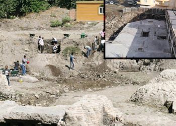 Tarihi kalıntıların üzerine inşaat yapıldı