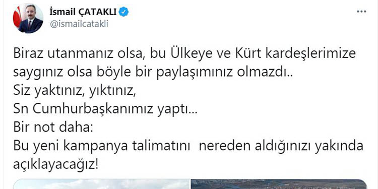 Bakan Yardımcısı Çataklı’dan, HDP’li Buldan’a ‘Cizre’ tepkisi Bakan Yardımcısı Çataklı’dan, HDP’li Buldan’a ‘Cizre’ tepkisi