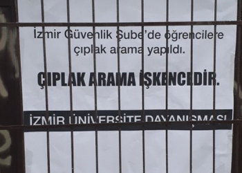 Çıplak aramaya karşı afiş yapıştıran 3 öğrenciye gözaltı