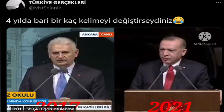 Erdoğan, Binali Yıldırım’ın 4 yıl önceki konuşmasını okudu Erdoğan, Binali Yıldırım’ın 4 yıl önceki konuşmasını okudu