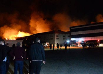 Mersin’de naranciye paketleme fabrikasında yangın
