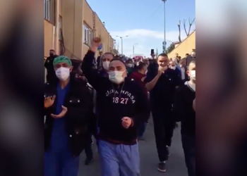 Cerrahpaşa’da sağlık emekçilerinden eylem