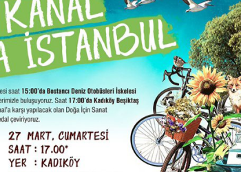 Kanal İstanbul’a bisikletli protesto