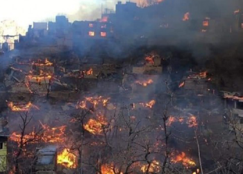 Artvin’de yangın tüm köyü sardı