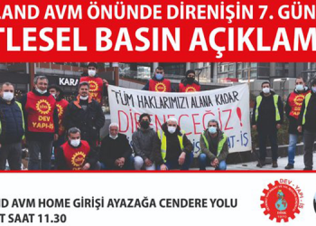 Skyland direnişçilerinden basın açıklaması için çağrı