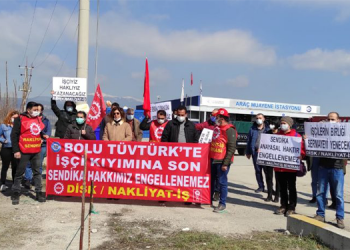 TÜV-TÜRK işçilerine dayanışma ziyareti