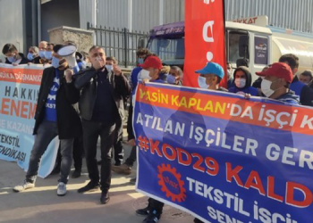 Güven Boya işçilerinden eylem