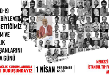 Covid-19 kurbanı sağlıkçılar için saygı duruşu