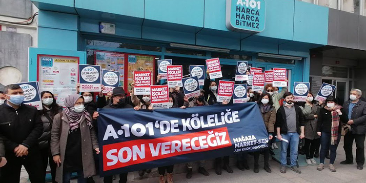 A101 işçilerinden eylem A101 işçilerinden eylem