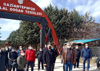 Gaziantepspor çalışanlarından eylem