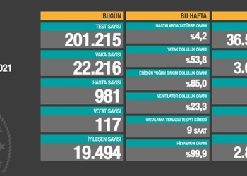 Koronadan 117 kişi daha hayatını kaybetti