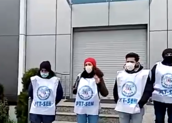 Taşeron PTT işçileri, şirketin kapısına dayandı