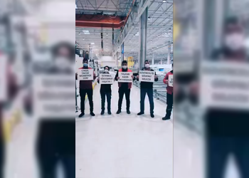 Renta fabrikasında İstanbul Sözleşmesi eylemi