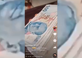 Erdoğan’ın koruması olduğu iddia edilen kişiden para videosu