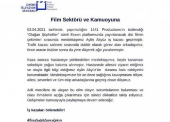 Dizi setinde “iş kazası”