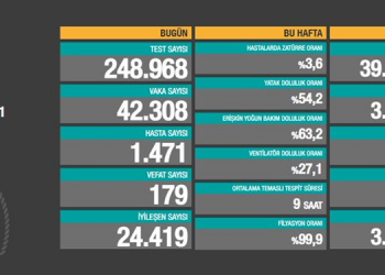 Koronadan 179 kişi daha hayatını kaybetti