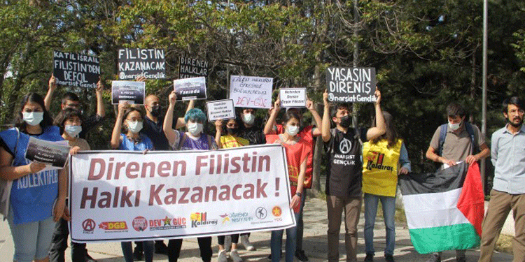 Gençlik örgütlerinden Filistin eylemi Gençlik örgütlerinden Filistin eylemi