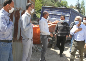 Sancar atık kağıt işçileriyle bir araya geldi