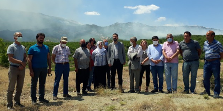 Arıcak’taki yangın bölgesinde inceleme Arıcak’taki yangın bölgesinde inceleme