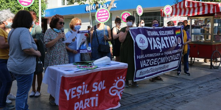 İstanbul Sözleşmesi eyleminde Poyraz’ı andılar İstanbul Sözleşmesi eyleminde Poyraz’ı andılar