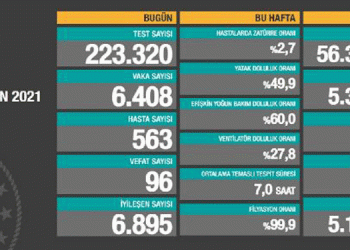 Günlük vaka sayısı 6408