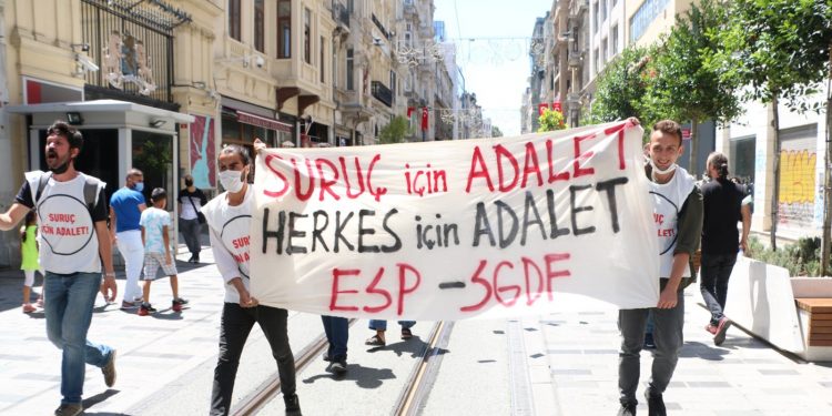 Suruç için yürüyenlere müdahale: 6 gözaltı