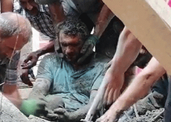 Cami inşaatında göçük