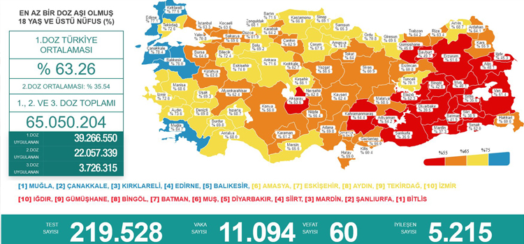 Günlük vaka sayısı 11 bini aştı Günlük vaka sayısı 11 bini aştı