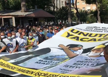 Hayatını kaybeden madenciler için anma yürüyüşü