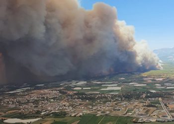 Manavgat’ta alevler ilçe merkezine ulaştı