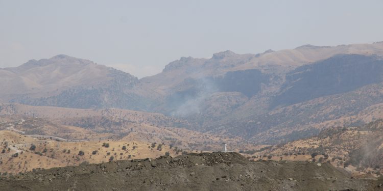 Cudi Dağı’nda yangın