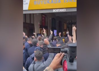 Büyükada’ya dışarıdan getirilen bir grup iskele binasını işgal etti