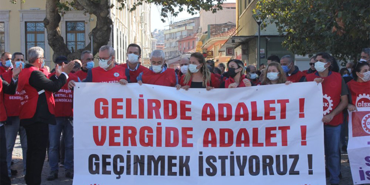 DİSK: Tüm vergi ve kesintiler sıfırlansın DİSK: Tüm vergi ve kesintiler sıfırlansın