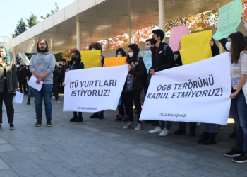Öğrencilerden barınma sorunu ve ÖGB şiddeti protestosu