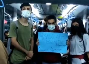Üniversite öğrencileri tramvaydan seslendi