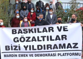 Mardin’de gözaltılar protesto edildi