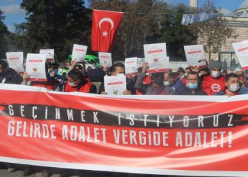 İşçiler ‘gelirde ve vergide adalet’ talebiyle sokaklarda