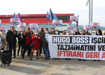 İşine son verilen işçi eylem başlattı